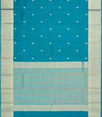 Cyan Woven Pure Silk Saree With Zari Buttas-EC2583