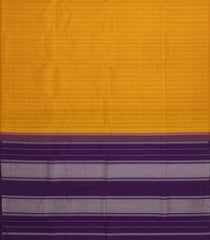 Purple Handloom Kanchipuram Silk Saree With Stripes & Contrast Pallu-KA13756