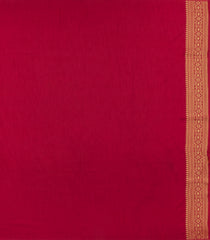 Crimson Woven Art Dupion Saree With Floral Zari Motifs-BL5865