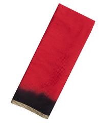 Red Woven Mysore Silk Saree With Tie & Dye Border-MS3066