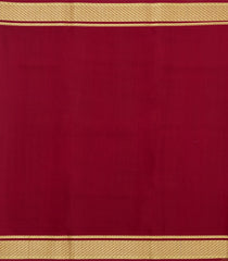 Crimson Woven Mysore Silk Saree With Zari Motifs-MS3655