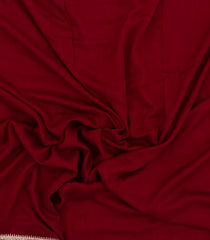 Crimson Woven Art Crepe Saree With Floral Embroidered Border-BL4976
