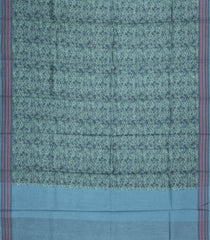 Steel Blue Pure Tussar Silk Saree With Printed Floral Motifs-TU3719