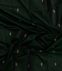 Bottle Green Handloom Silk Cotton Saree With Buttas-SC4531