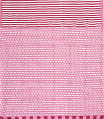 Peach Woven Jaipur Cotton Saree With Printed Stripes-JC1412