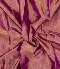 Peach Handloom Silk Cotton Saree With Stripes & Contrast Border-SC4561