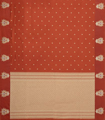 Rust Woven Art Dupion Saree With Floral Zari Buttas-BL5968