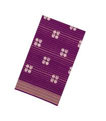 Magenta Printed Synthetics Dola Silk Saree With Zari Stripes-BL5187