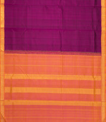 Magenta Handloom Kanchipuram 9 Yards Silk Saree With Contrast Border-KA13405