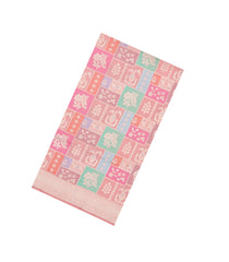 Dusty Pink Handloom Banarasi Tanchoi Silk Saree With Meena Floral Motifs-BE1845