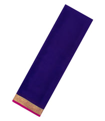 Violet Woven Mysore Silk Saree With Contrast Zari Border-MS3588
