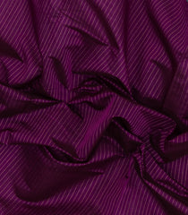 Magenta Handloom Silk Cotton Saree With Stripes & Contrast Border-SC4192
