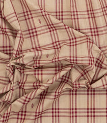 Taupe Woven Kadappa Cotton Saree With Checks-KN0750