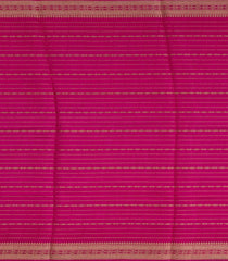 Hot Pink Printed Art Dola Silk Saree With Stripes & Floral Motifs-BL5751