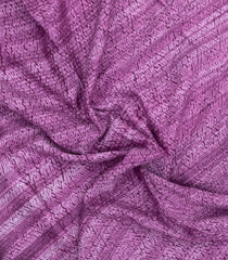 Lavender Handloom Bengal Cotton Saree With Abstract Motifs-BGG1948