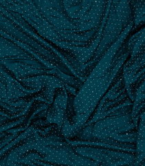Teal Woven Synthetic Vichitra Saree With Stone Work -BL5429