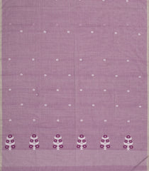 Dusty Pink Handloom Bengal Cotton Saree With Meena Buttas-BG1596