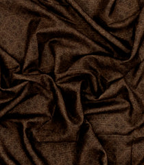 Brown Printed Synthetic Tussar Saree With Contrast border-BL5357