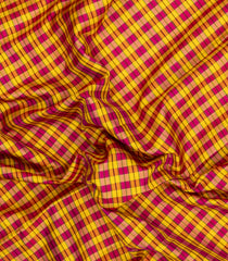 Multi Colour Handloom Korvai Kanchipuram Silk Saree With Checks-KA15922