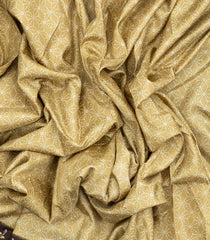 Beige Woven Synthetic Crackle Saree With Printed Geometric & Bird Motifs-BL4513