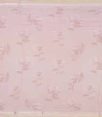 Baby Pink Woven Georgette Silk Saree With Printed Floral Motifs-PS0567