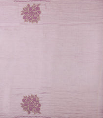 Mauve Embroidered Synthetic Crushed Tissue Saree With Floral Motifs-SY0590
