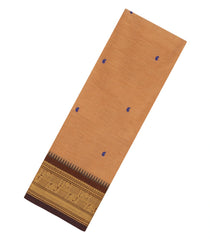 Sandal Woven Chettinad Cotton Saree With Contrast Border-CN1854