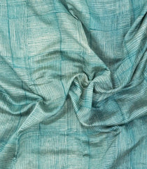 Blue Printed Chanderi Cotton Saree With Zari Border-CC1471