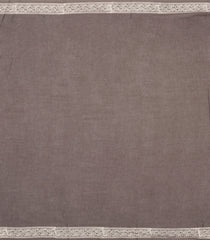 Dark Grey Printed Jaipur Cotton Saree With Printed Floral Motifs-JC1784