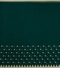 Sea Green Handloom Bengal Cotton Saree With Floral Buttas-BG1707