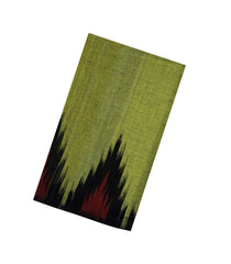 Green Handwoven Orissa Cotton Saree With Tie & Dye Pallu-OR0922