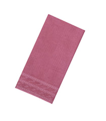 Peach Woven Tussar Silk Saree With Chevron Stripes-TU3334