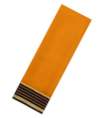 Turmeric Yellow Woven Mysore Silk Saree With Contrast Zari Border-MS3785