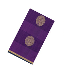 Violet Handloom Village Cotton Saree With Buttas-VC1645