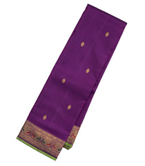 Purple Handloom Kanchipuram Silk Saree With Buttas & Meena Border-KA13022