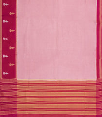 Dusty Pink Woven Blended Viscose Saree With Contrast Border-BL5536