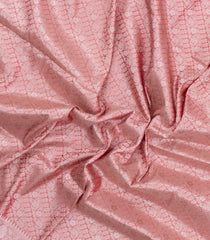 Peach Woven Art Dupion Saree With Floral Zari Motifs-BL5962