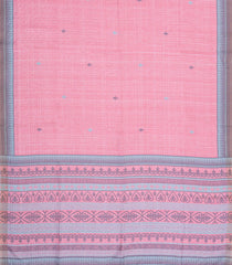 Pink Printed Synthetic Tussar Silk Saree With Contrast Border-SY0135