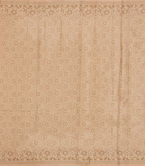 Light Peach Woven Tussar Silk Saree With Thread work Border-TU3159