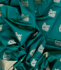 Sea Green Handloom Soft Silk Saree With Annam Buttas-SO4244
