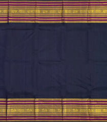 Turquoise Handloom Korvai Kanchipuram Silk Saree With Zari Buttas-KA16375