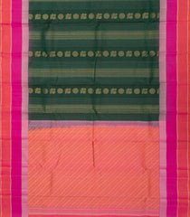 Bottle Green Handloom Soft Silk Saree With Annam Motifs-SO4009