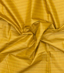Mustard Woven Tussar Silk Saree With Dotted Stripes-TU3486