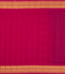 Aquamarine Handloom Gadwal SICO Saree With Cotton Body & Silk Border-GA0327