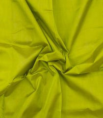 Neon Green Handloom Silk Cotton Saree With Contrast Zari Border-SC4639