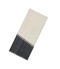 Off White Woven Tussar Silk Saree With Contrast Rising Border-TU3248