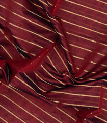 Maroon Handloom Silk Cotton Saree With Veldhari Stripes-SC4357