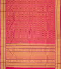 Pink Handloom Kanchipuram Silk Saree With Kamalam Motifs-KA15289