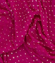 Hot Pink Woven Mysore Silk Saree With Bandhini Motifs-MS3448