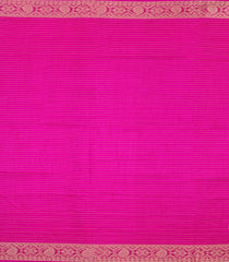 Hot Pink Printed Synthetic Dola Silk Saree With Zari Stripes & Border-SY0320